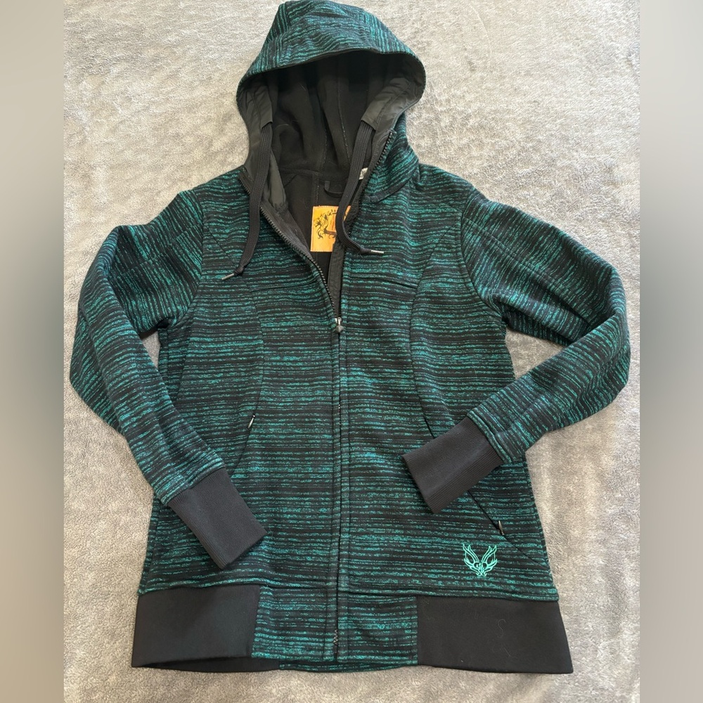 Women's five fifty five Green Hooded Jacket